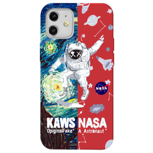 Apple iPhone 12 Kaws Red Colored Silicone TPU Θήκη