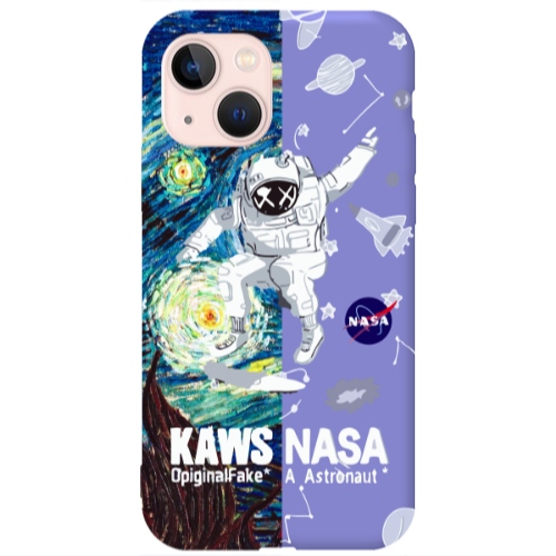 Apple iPhone 13 Kaws Purple Colored Silicone TPU Θήκη
