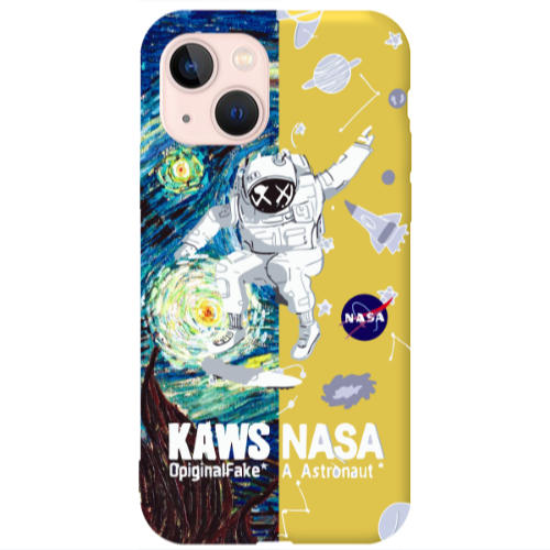 Apple iPhone 13 Kaws Yellow Colored Silicone TPU Θήκη