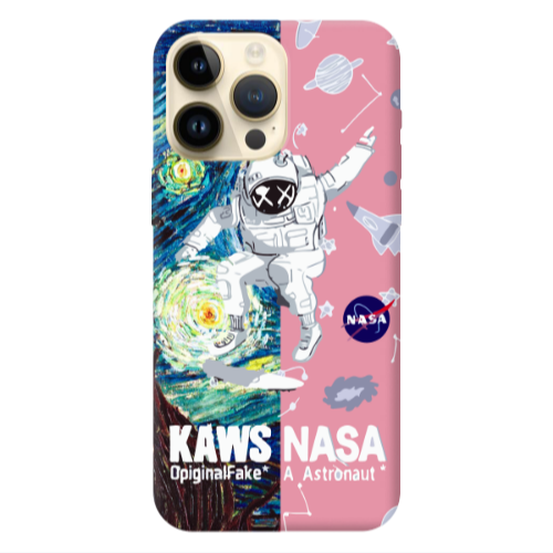 Apple iPhone 13 Pro Max Kaws Pink Colored Silicone TPU Θήκη