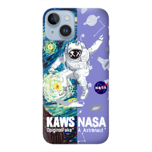 Apple iPhone 14  Kaws Purple Colored Silicone TPU Θήκη