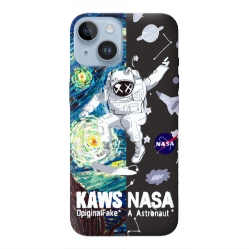 Apple iPhone 14 Plus Kaws Black Colored Silicone TPU Θήκη