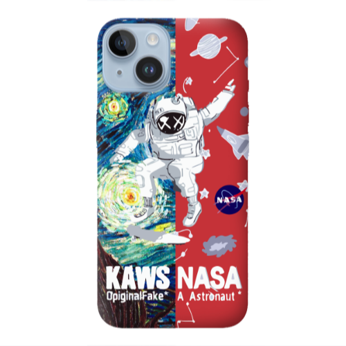 Apple iPhone 14 Plus Kaws Red Colored Silicone TPU Θήκη