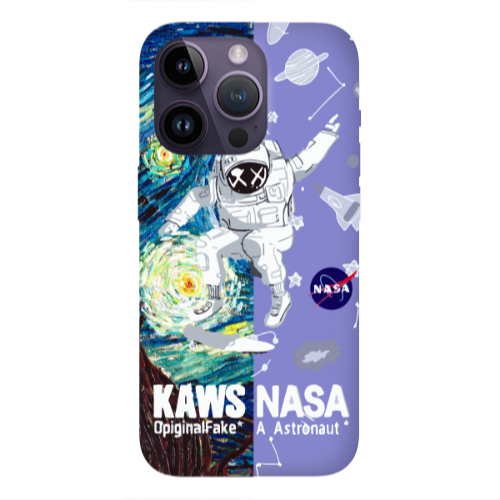 Apple iPhone 14 Pro  Kaws Purple Colored Silicone TPU Θήκη