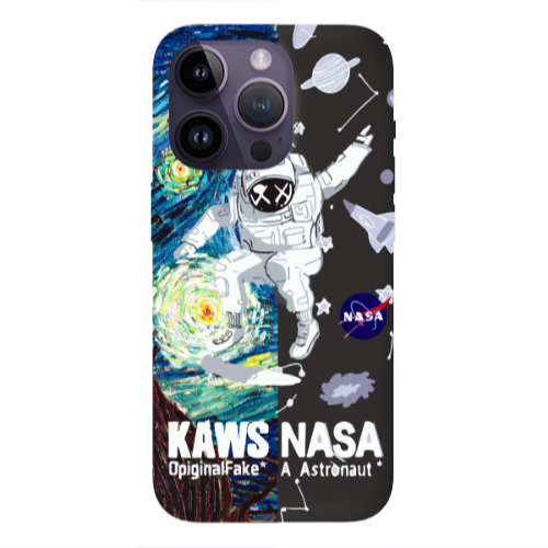 Apple iPhone 14 Pro Max Kaws Black Colored Silicone TPU Θήκη