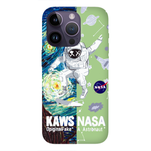 Apple iPhone 14 Pro Max Kaws Light Green Colored Silicone TPU Θήκη