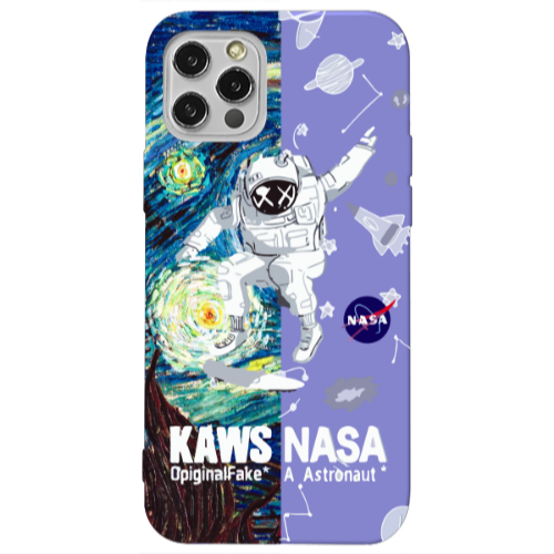 Apple iPhone 13 Pro Kaws Purple Colored Silicone TPU Θήκη