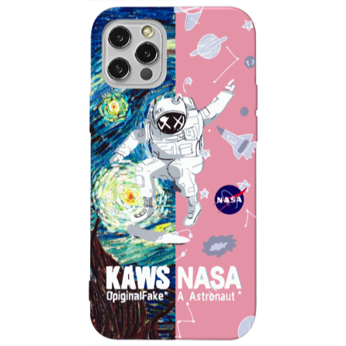 Apple iPhone 13 Pro Kaws Pink Colored Silicone TPU Θήκη
