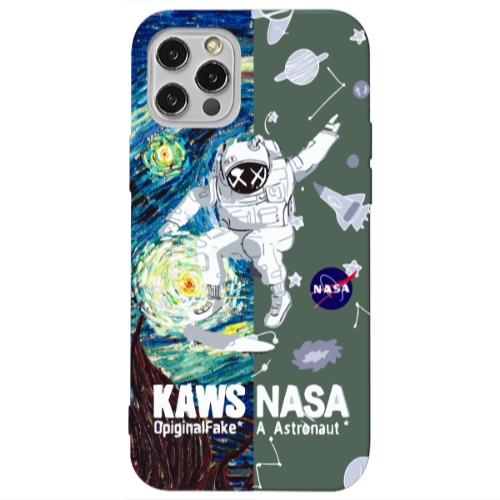 Apple iPhone 13 Pro Kaws Dark Green Colored Silicone TPU Θήκη
