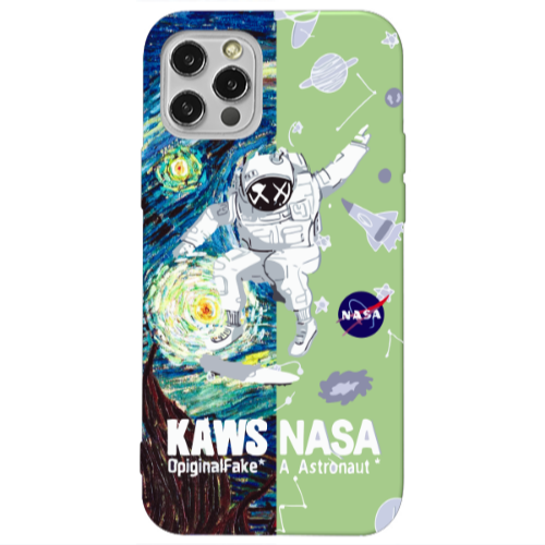 Apple iPhone 12 Pro Kaws Light Green Colored Silicone TPU Θήκη
