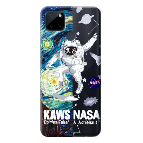 Realme C25Y Kaws Transparent Silicone TPU Θήκη
