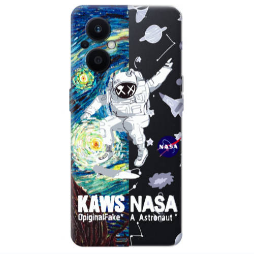Oppo Reno 7 Lite Kaws Transparent Silicone TPU Θήκη