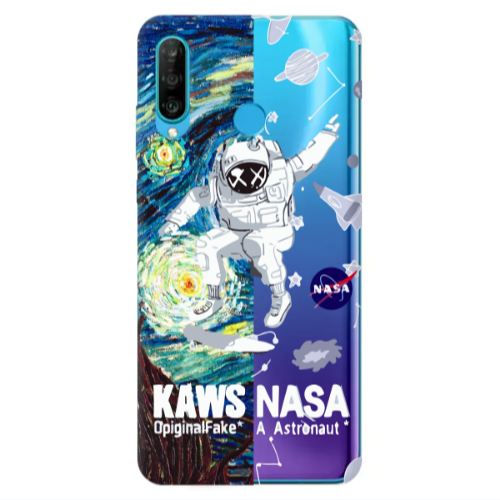 Huawei P30 Lite Kaws Transparent Silicone TPU Θήκη