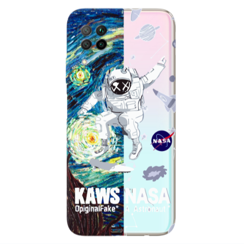 Huawei P40 Lite Kaws Transparent Silicone TPU Θήκη