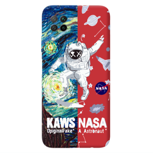 Huawei P40 Lite Kaws Red Colored Silicone TPU Θήκη