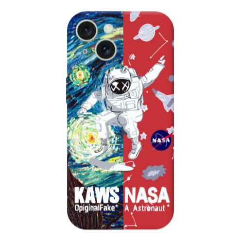 Apple iPhone 15 Kaws Red Colored Silicone TPU Θήκη