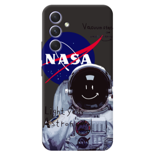 Samsung A56 Vacuum State Black Colored Silicone TPU Θήκη