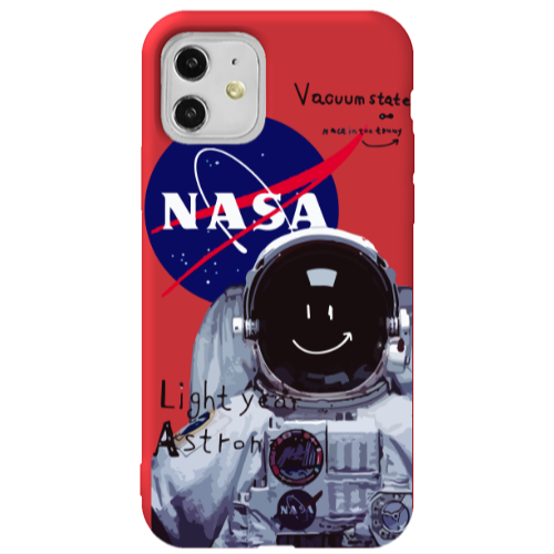 Apple iPhone 11  Vacuum State Red Colored Silicone TPU Θήκη