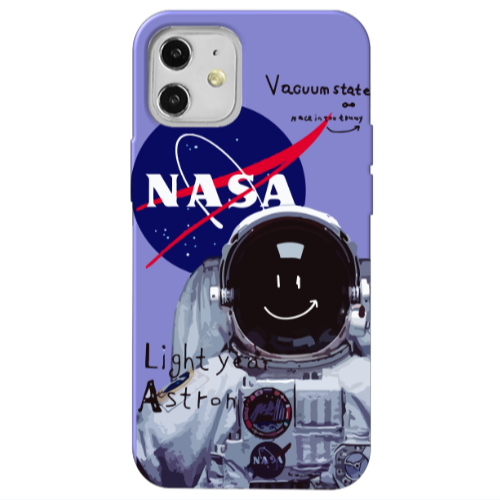 Apple iPhone 12 Vacuum State Purple Colored Silicone TPU Θήκη