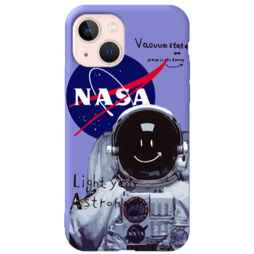 Apple iPhone 13 Vacuum State Purple Colored Silicone TPU Θήκη