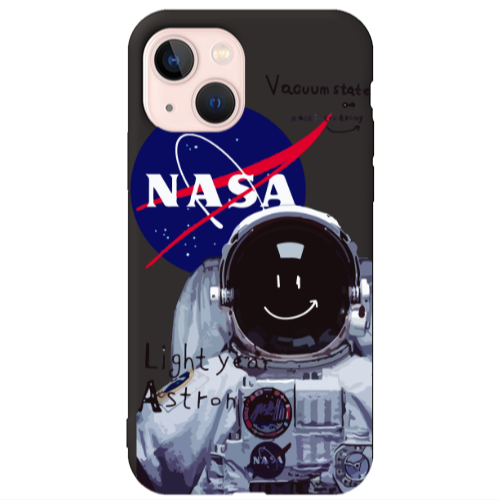 Apple iPhone 13 Vacuum State Black Colored Silicone TPU Θήκη