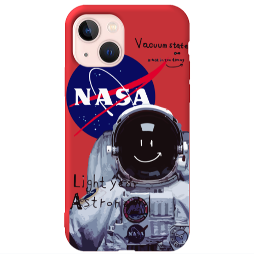 Apple iPhone 13 Vacuum State Red Colored Silicone TPU Θήκη