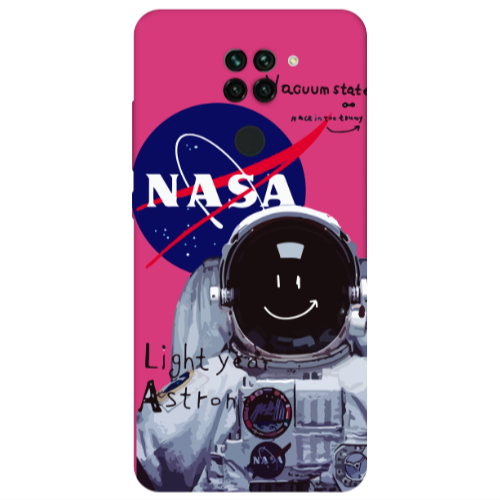 Xiaomi Redmi Note 9 Vacuum State Fuchsia Colored Silicone TPU Θήκη