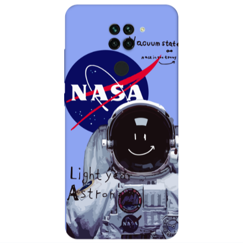Xiaomi Redmi Note 9 Vacuum State Light Purple Colored Silicone TPU Θήκη