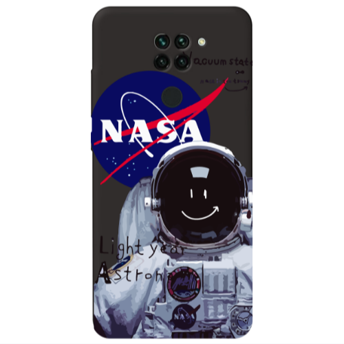 Xiaomi Redmi Note 9 Vacuum State Black Colored Silicone TPU Θήκη