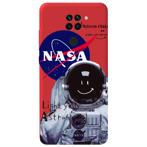 Xiaomi Redmi Note 9 Vacuum State Red Colored Silicone TPU Θήκη