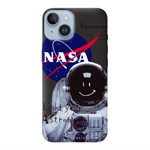 Apple iPhone 14  Vacuum State Black Colored Silicone TPU Θήκη
