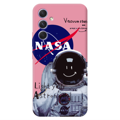 Samsung A54 Vacuum State Pink Colored Silicone TPU Θήκη