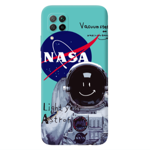 Huawei P40 Lite Vacuum State Turquoise Colored Silicone TPU Θήκη