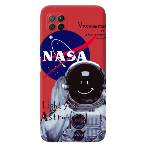Huawei P40 Lite Vacuum State Red Colored Silicone TPU Θήκη