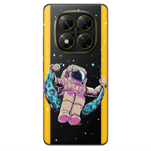 Xiaomi Poco X7 Astronaut swinging on the moon Transparent Silicone TPU Θήκη