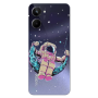 Realme 10 Astronaut swinging on the moon Transparent Silicone TPU Θήκη