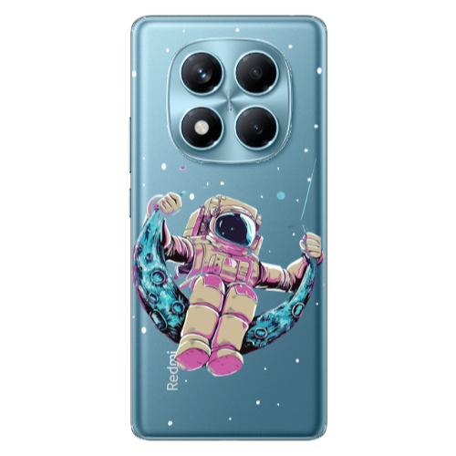 Xiaomi Redmi Note 14 Pro Astronaut swinging on the moon Transparent Silicone TPU Θήκη
