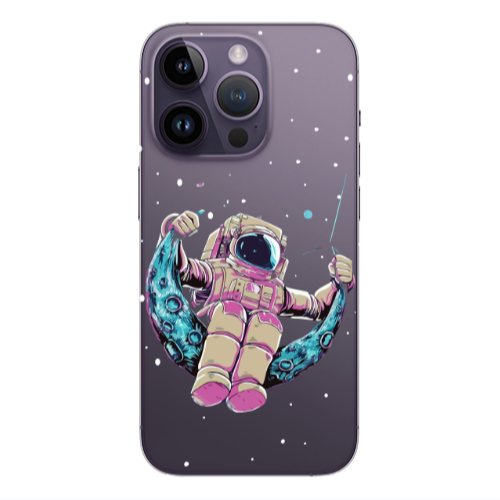 Apple iPhone 14 Pro  Astronaut swinging on the moon Transparent Silicone TPU Θήκη