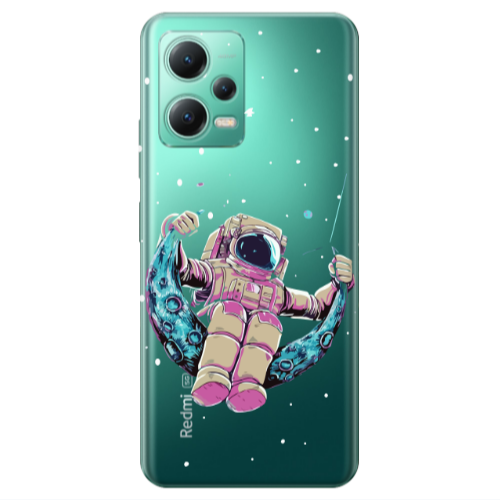 Xiaomi Redmi Note 12 Pro 5G Astronaut swinging on the moon Transparent Silicone TPU Θήκη