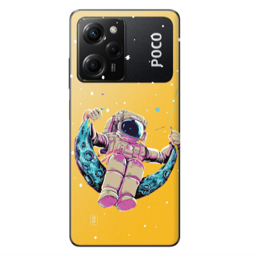 Xiaomi Poco X5 Pro Astronaut swinging on the moon Transparent Silicone TPU Θήκη