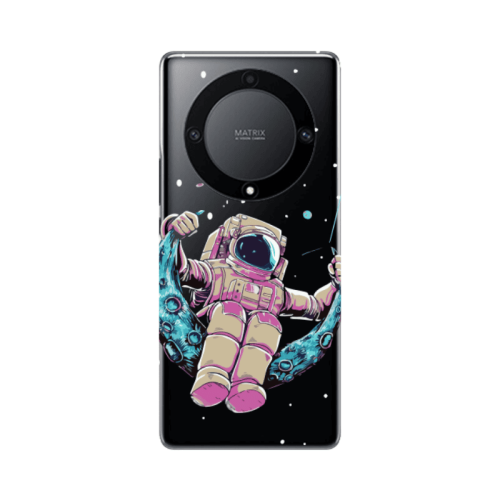Honor Magic5 Lite 5G Astronaut swinging on the moon Transparent Silicone TPU Θήκη