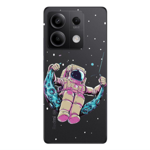Xiaomi Redmi Note 13 5G Astronaut swinging on the moon Transparent Silicone TPU Θήκη