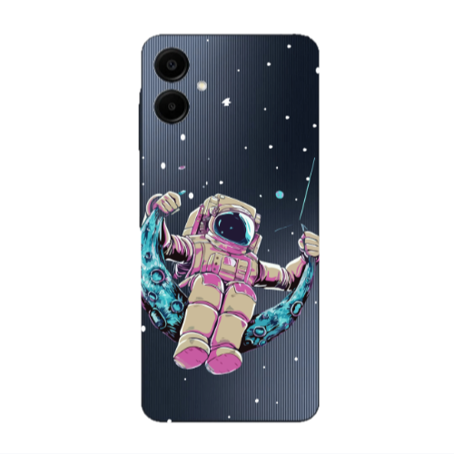 Samsung A06 Astronaut swinging on the moon Transparent Silicone TPU Θήκη