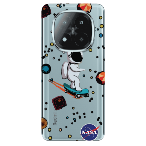 Xiaomi Redmi Note 14 Pro + 5g Astronaut with skateboard Transparent Silicone TPU Θήκη