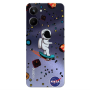 Realme 10 Astronaut with skateboard Transparent Silicone TPU Θήκη