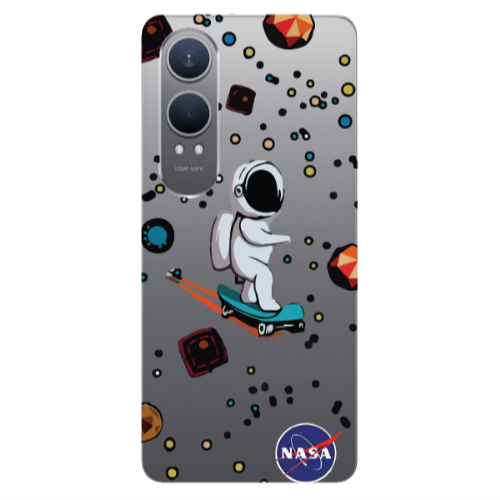 Oneplus Nord Ce 4 lite Astronaut with skateboard Transparent Silicone TPU Θήκη