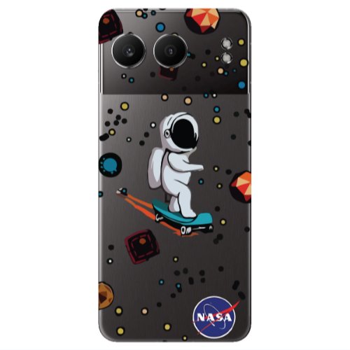 Oneplus Nord 4 Astronaut with skateboard Transparent Silicone TPU Θήκη