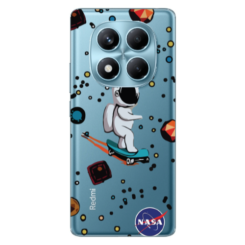 Xiaomi Redmi Note 14 Pro Astronaut with skateboard Transparent Silicone TPU Θήκη
