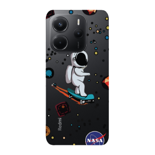 Xiaomi Redmi Note 14 Astronaut with skateboard Transparent Silicone TPU Θήκη