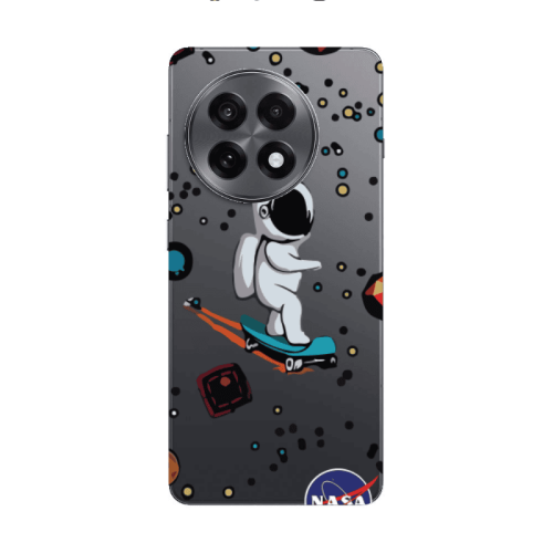 Oneplus 13 5G Astronaut with skateboard Transparent Silicone TPU Θήκη